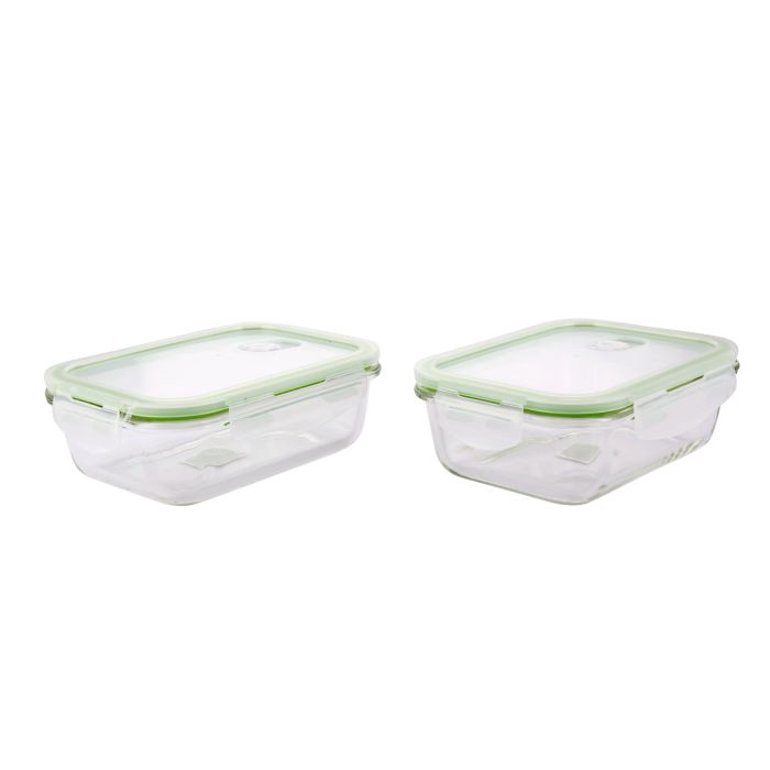 1/2PCS Food Storage Containers Set with Easy Snap Lids Airtight