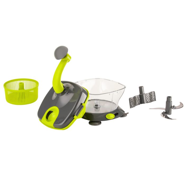 Royalford 1000 ML Push Chopper- RF11158, Compact Chopper with 6 Blades